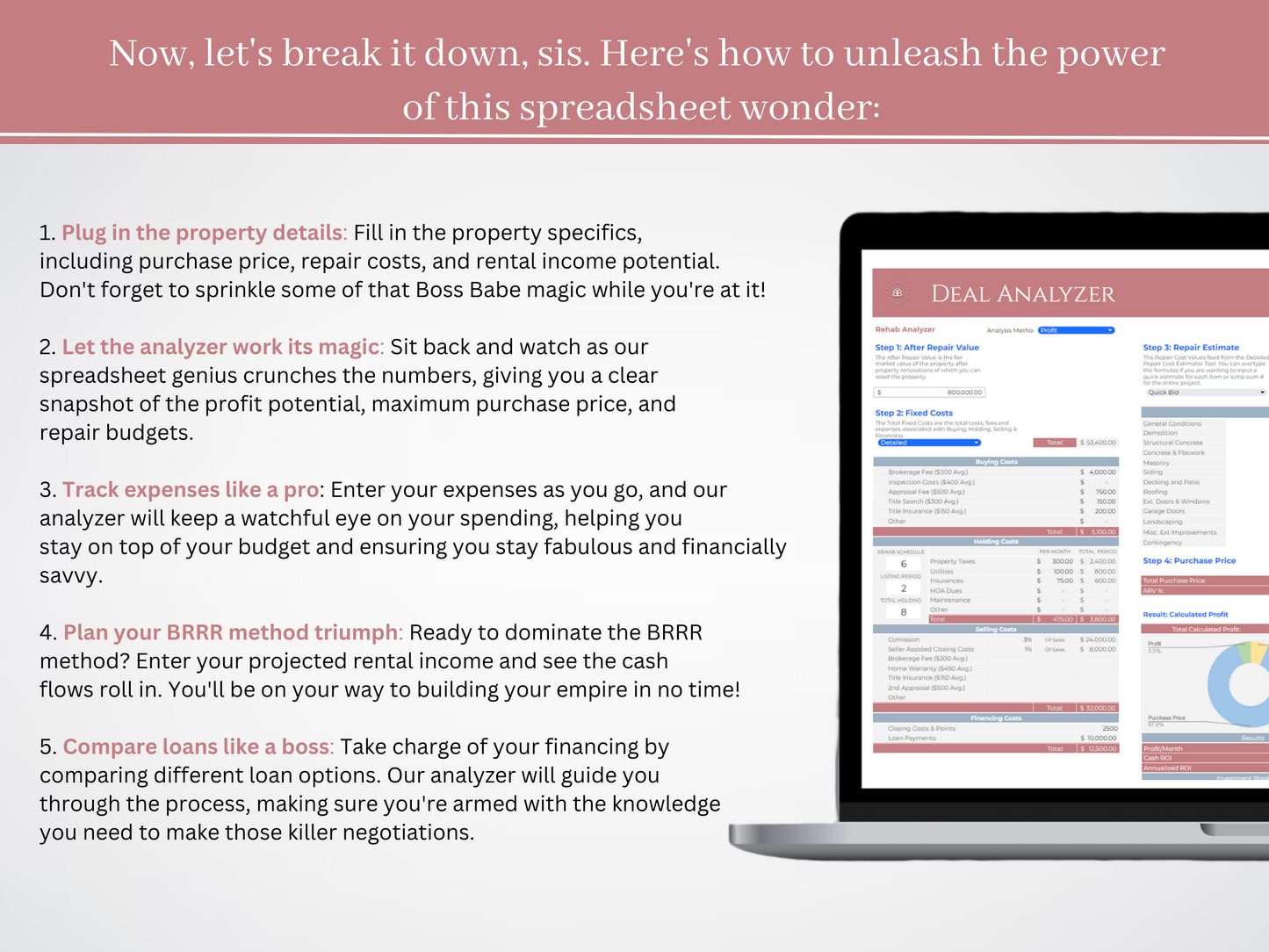 Boss Babe Real Estate Deal Analyzer: Maximize Profits with Confidence